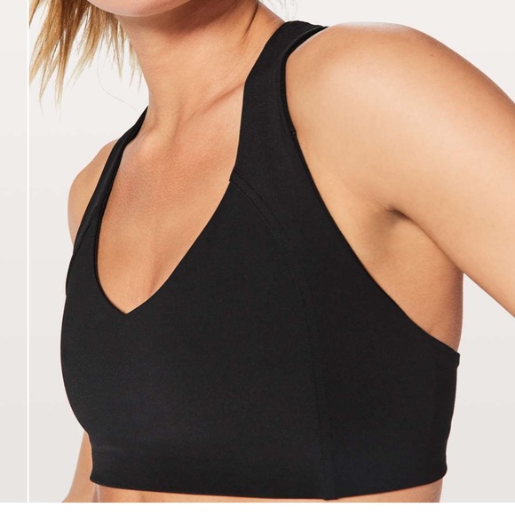 lululemon athletica Other - Lululemon Sweat Times Bra Black Size 10 Full-On Luxtreme Medium Support Pads